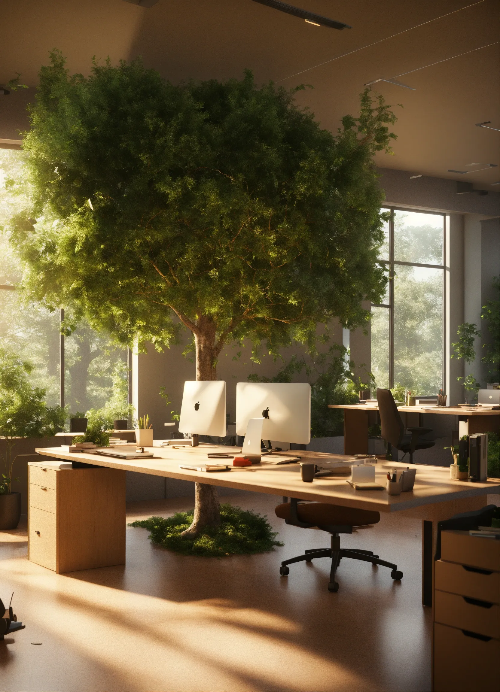 Complete ergonomic workspace setup